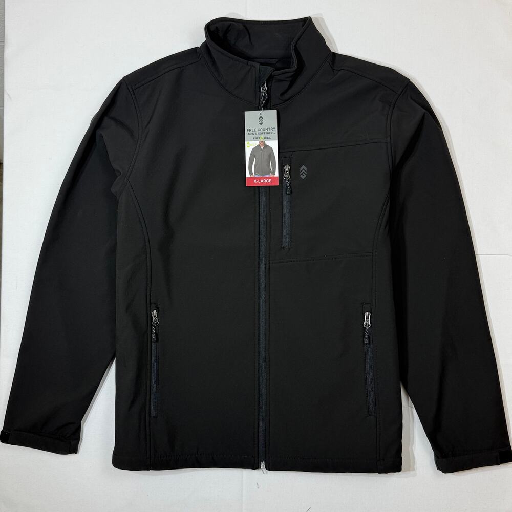 Men’s Free Country Softshell Coat – Black – XL